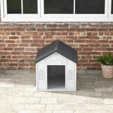 Pet House Water Resistant Puppy Shelter with Door for Indoor Outdoor, Easy to Assemble, for Small/Medium Dogs, Gray